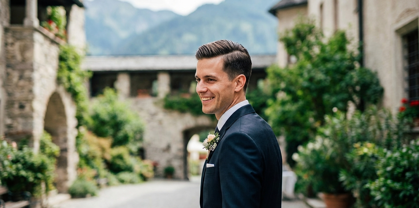 Die perfekte Frisur fuer den Braeutigam: Styling-Guide fuer Maenner