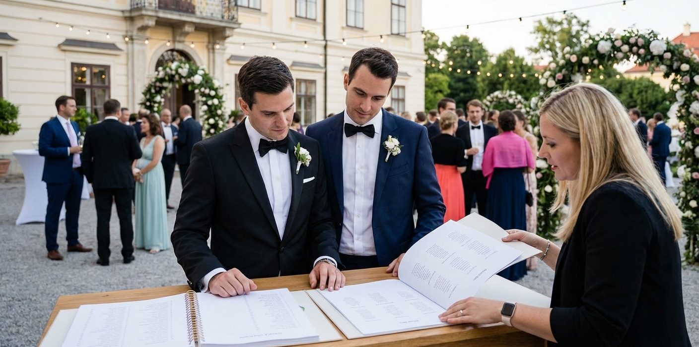 Wie erstellt man eine Hochzeitsgästeliste: Ein <a href="/ideas/event-planen-schritt-fuer-schritt-anleitung" class="blog-interlink" title="Event planen: Schritt-für-Schritt zum perfekten Fest">Schritt-für-Schritt</a>-Leitfaden