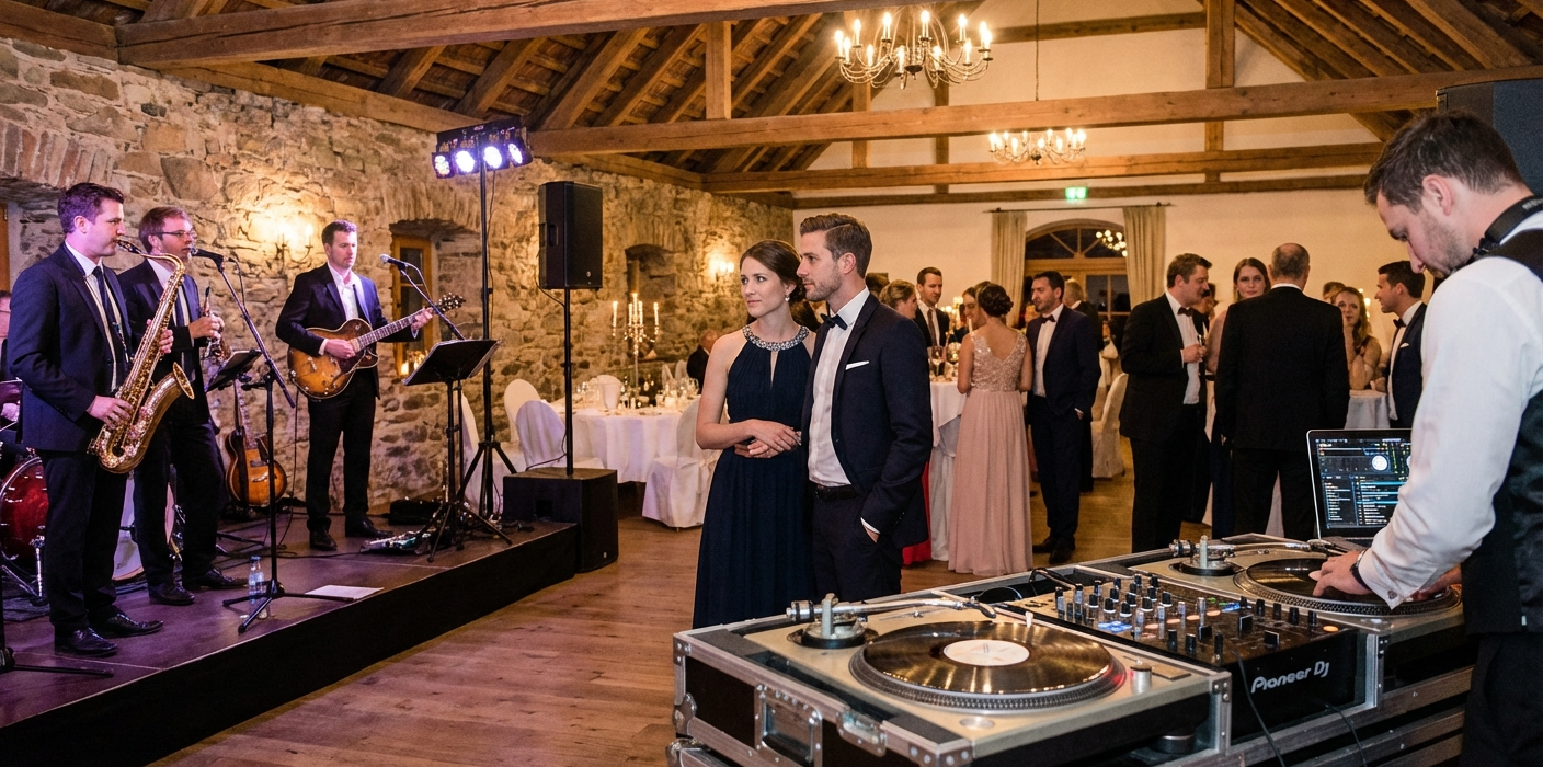 Wie man zwischen einer Hochzeitsband und einem DJ wählt