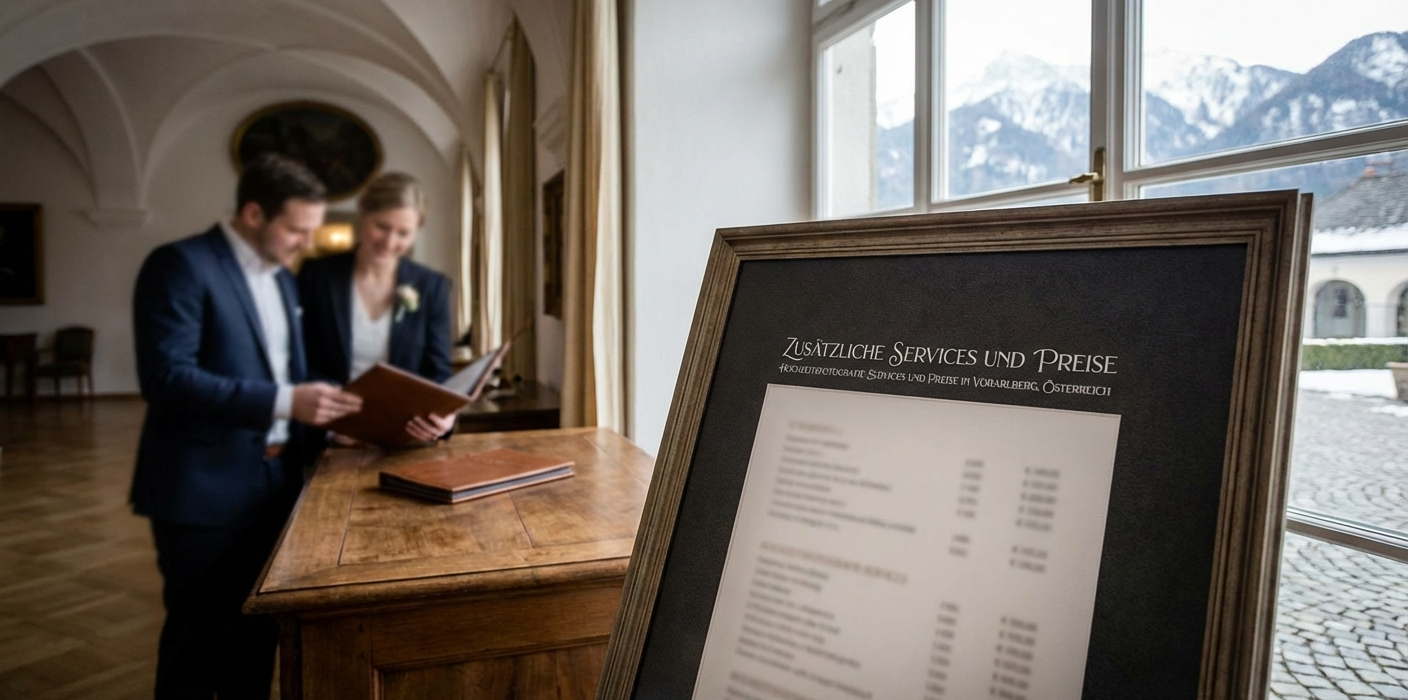 Hochzeitsfotografie-Services und Preise in Vorarlberg, Österreich - Event-Planung Österreich