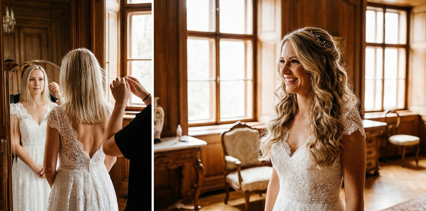 Haar-Extensions <a href="/ideas/wie-man-die-perfekte-saengerin-fuer-die-hochzeit-findet" class="blog-interlink" title="Wie man die perfekte Sängerin für die Hochzeit findet">für die Hochzeit</a>: Der komplette Ratgeber