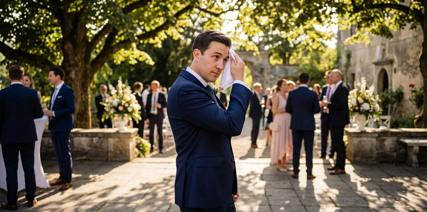 Schwitzen bei der Sommer-Hochzeit? So bleibst du frisch